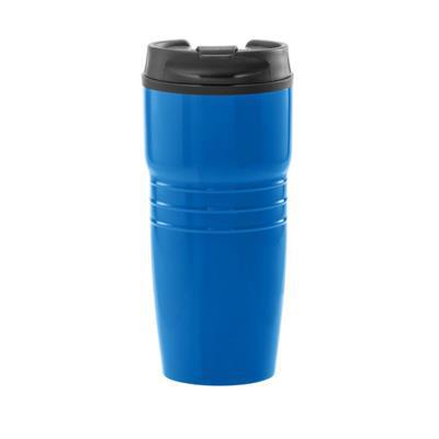Mug de voyage double paroi acier/PP 520 ml Mindy Bleu