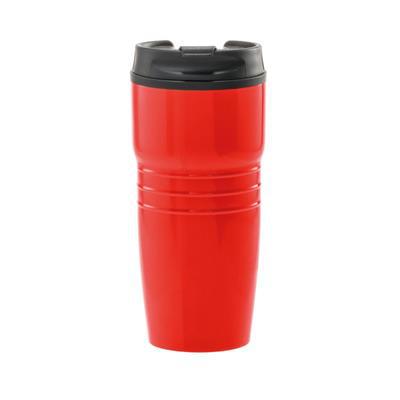 Mug de voyage double paroi acier/PP 520 ml Mindy Rouge