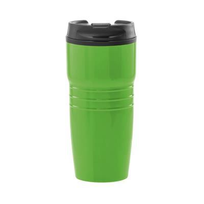 Mug de voyage double paroi acier/PP 520 ml Mindy Vert