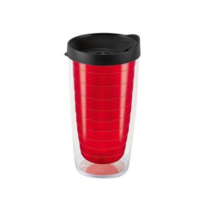 Verre de voyage 450 ml en plastique PP Girol Rouge