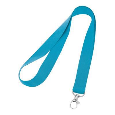 Cordon porte badge avec mousqueton en metal loreit Turquoise