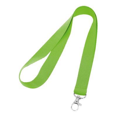 Cordon porte badge avec mousqueton en metal loreit Vert citron
