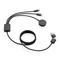 OBG PUB - Câble 6-en-1 avec chargeur de montre en rPET Lucky