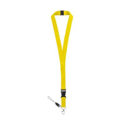 OBG.PUB - Lanyard en polyester avec mousqueton métal Murra Jaune Lanyard en polyester avec mousqueton métal Murra Jaune