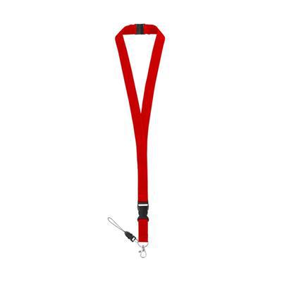 OBG.PUB - Lanyard en polyester avec mousqueton métal Murra Rouge Lanyard en polyester avec mousqueton métal Murra Rouge