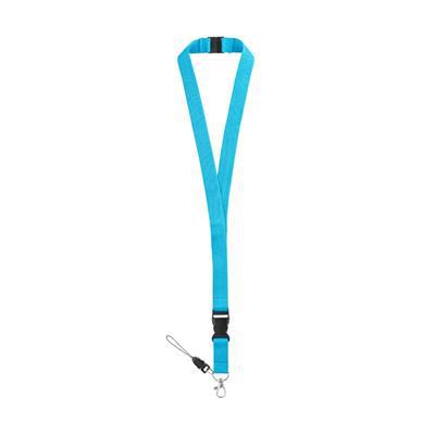 OBG.PUB - Lanyard en polyester avec mousqueton métal Murra Turquoise Lanyard en polyester avec mousqueton métal Murra Turquoise