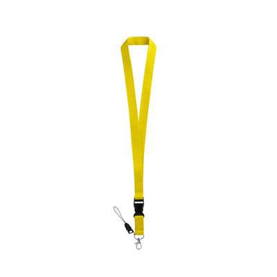 Lanyard en polyester avec mousqueston Anquelis Jaune