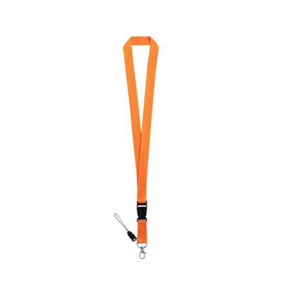 Lanyard en polyester avec mousqueston Anquelis Orange