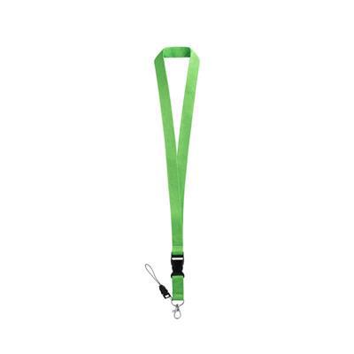 Lanyard en polyester avec mousqueston Anquelis Vert