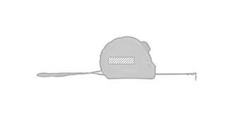 Ruban à mesurer 3 m avec frein en métal Metribel - Marquage Recto