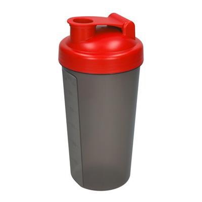 Gourde de sport Shaker en plastique 700 ml Malia Rouge / Gris
