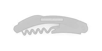 Set à vin en bambou et zinc Vini - Marquage Recto