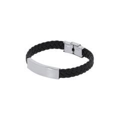 OBG PUB - Bracelet bicolore en simili cuir avec plaque Mumba