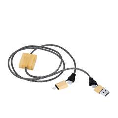 OBG PUB - Câble chargeur 60w en bambou et en rPET Dolas