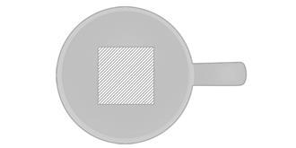 Mug personnalisable en céramique 360 ml Chalker - Impression Bas