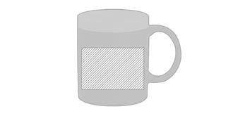 Mug personnalisable en céramique 360 ml Chalker - Marquage Recto