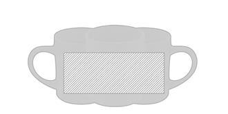 Tasse sublimation 250 ml en céramique Dolten - Marquage autour