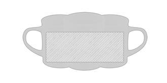 Tasse blanche 250 ml en céramique Daimyo - Marquage autour