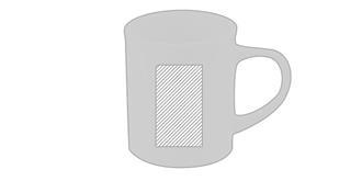 Tasse blanche 250 ml en céramique Daimyo - Impression Gauche