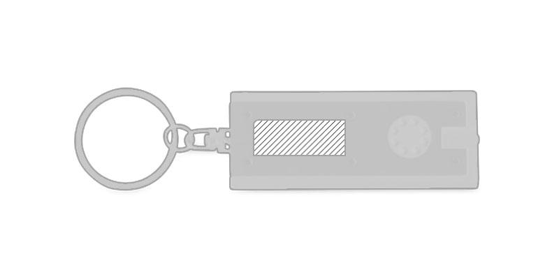 OBG.PUB - Porte-clés LED moderne en plastique Niho - Marquage Recto Porte-clés LED moderne en plastique Niho - Marquage Recto