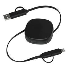 OBG PUB - Câble de charge et de transfert enroulable Saynato