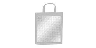 Sac shopping avec bord renforcé Nottis - Marquage Recto