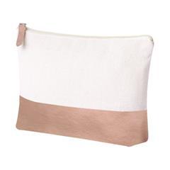 OBG PUB - Trousse de toilette bicolore en coton et PU Melie