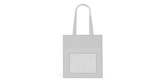 Sac en toile de jute de couleur naturel Bragie - Marquage Recto