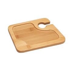 Assiette en bambou avec support pour verre Fabirs