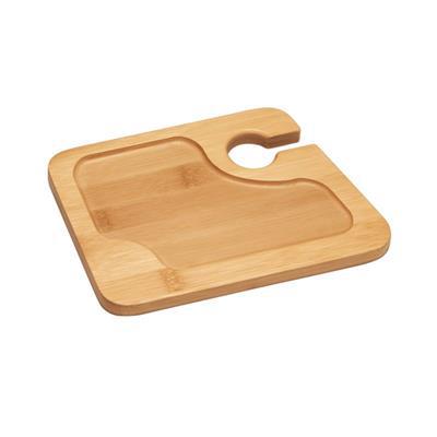 Assiette en bambou avec support pour verre Fabirs