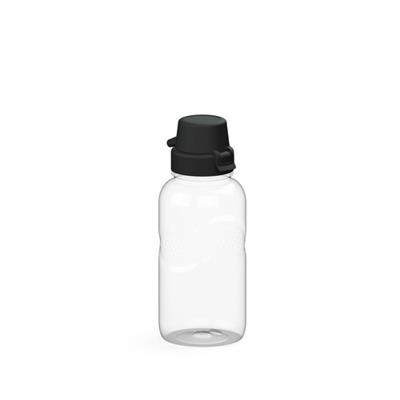 Gourde claire-transparente 500ml en plastique Mélo Transparent / Noir