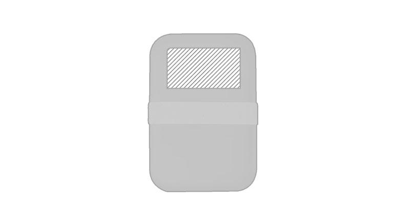 OBG.PUB - Grande boîte à lunch en matière recyclé PIXI - Impression Haut Grande boîte à lunch en matière recyclé PIXI - Impression Haut