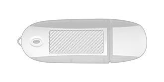 Clé USB ovale Cleveland - Marquage Recto