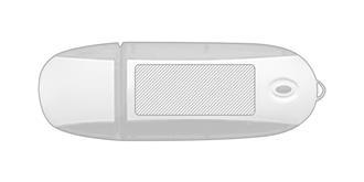 Clé USB ovale Cleveland - Marquage Verso