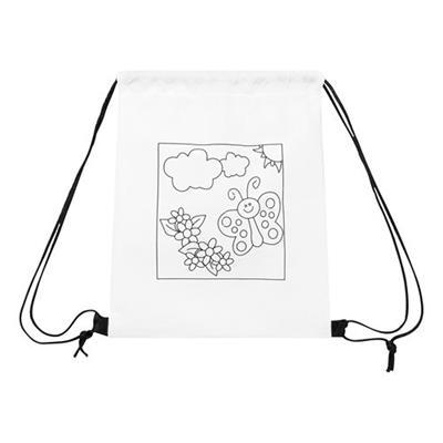Sac à dos à colorier avec fermeture à cordon Hero Blanc
