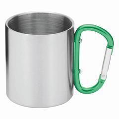 OBG PUB - Mug 220ml en acier inox poignée mousqueton Gingabe