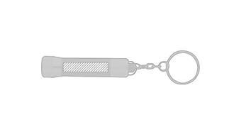 Porte-clés lampe de poche en aluminium Lergany - Marquage Recto