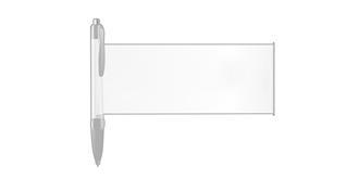 Stylo bannière parchemin Austin - Marquage bannière verso