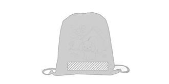 Sac à dos coloriage pour enfant en non tissé Dwars - Marquage Recto