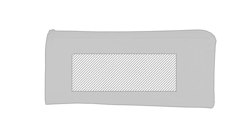 Trousse à crayons bicolore en non tissé Colir - Marquage Recto