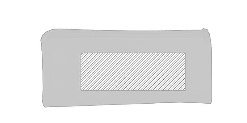 Trousse à crayons bicolore en non tissé Colir - Marquage Verso