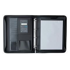 OBG PUB - Porte-documents A4 noir avec fermeture éclair Bert