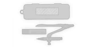 Ensemble de géométrie en plastique PP Gomie - Marquage Recto