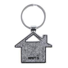 OBG PUB - Porte-clés forme maison en métal et en RPET Housa