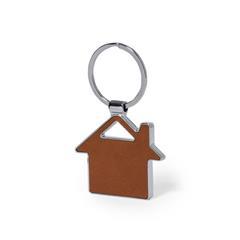 OBG PUB - Porte-clés forme maison en métal et en cuir Hondey
