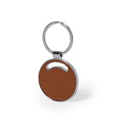 OBG PUB - Porte-clés forme rond en métal et en cuir Radyen