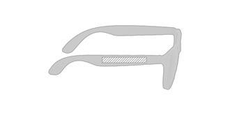 Lunettes de soleil tenace en polypropylène Mirfas - Marquage branche droite