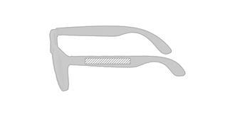 Lunettes de soleil tenace en polypropylène Mirfas - Marquage branche gauche