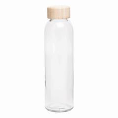 OBG PUB - Bouteille en verre avec couvercle en bambou Antoin