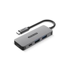 OBG PUB - Hub USB-C et USB-A gris en plastique Saturne